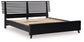 Danziar King Panel Bed with Mirrored Dresser and 2 Nightstands