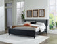 Danziar King Panel Bed with Mirrored Dresser and 2 Nightstands