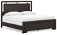 Covetown King Panel Bed with Mirrored Dresser