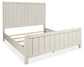 Shaybrock King Panel Bed with Mirrored Dresser and Nightstand