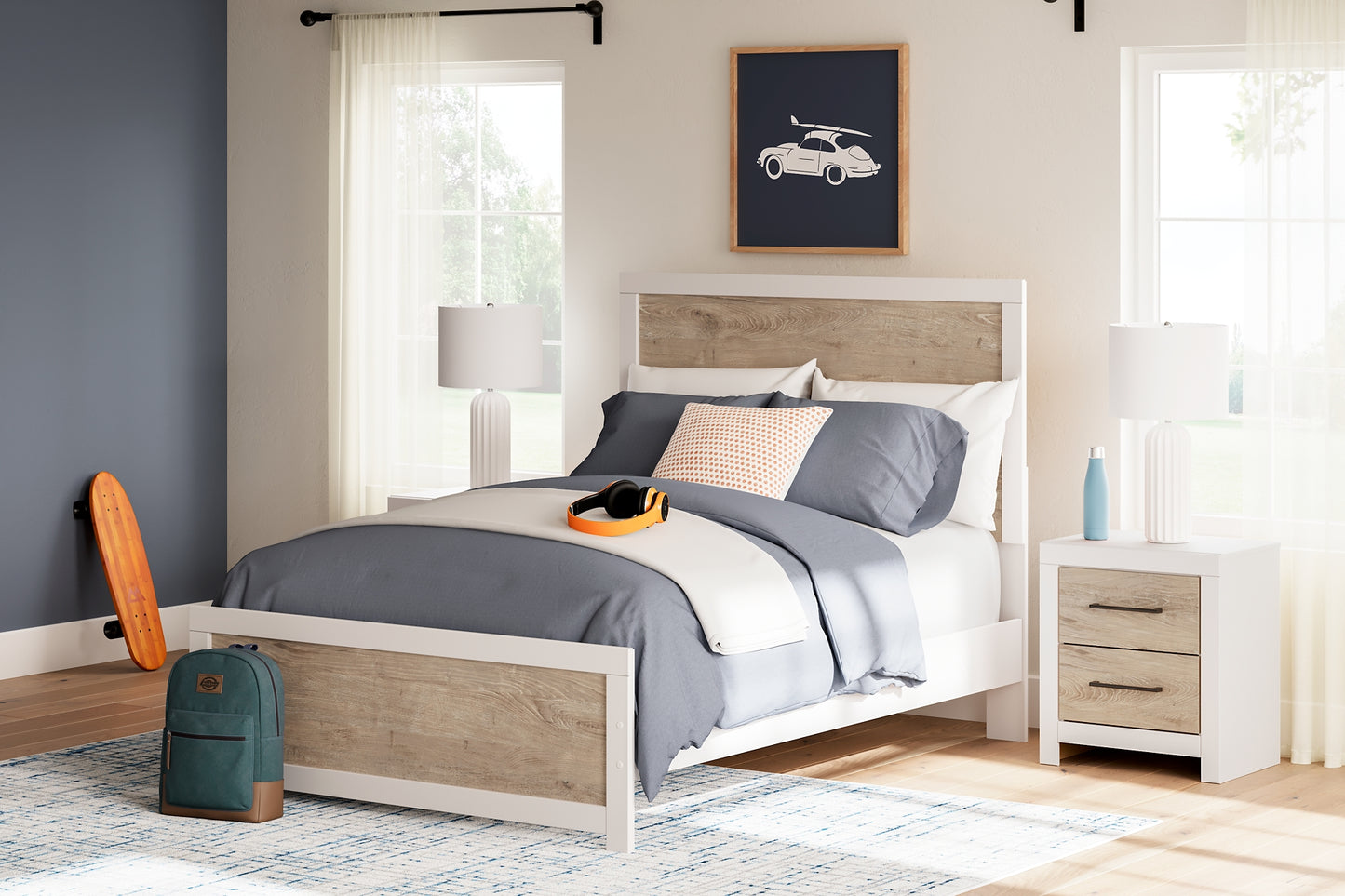 Ashley Express - Charbitt Full Panel Bed with Nightstand