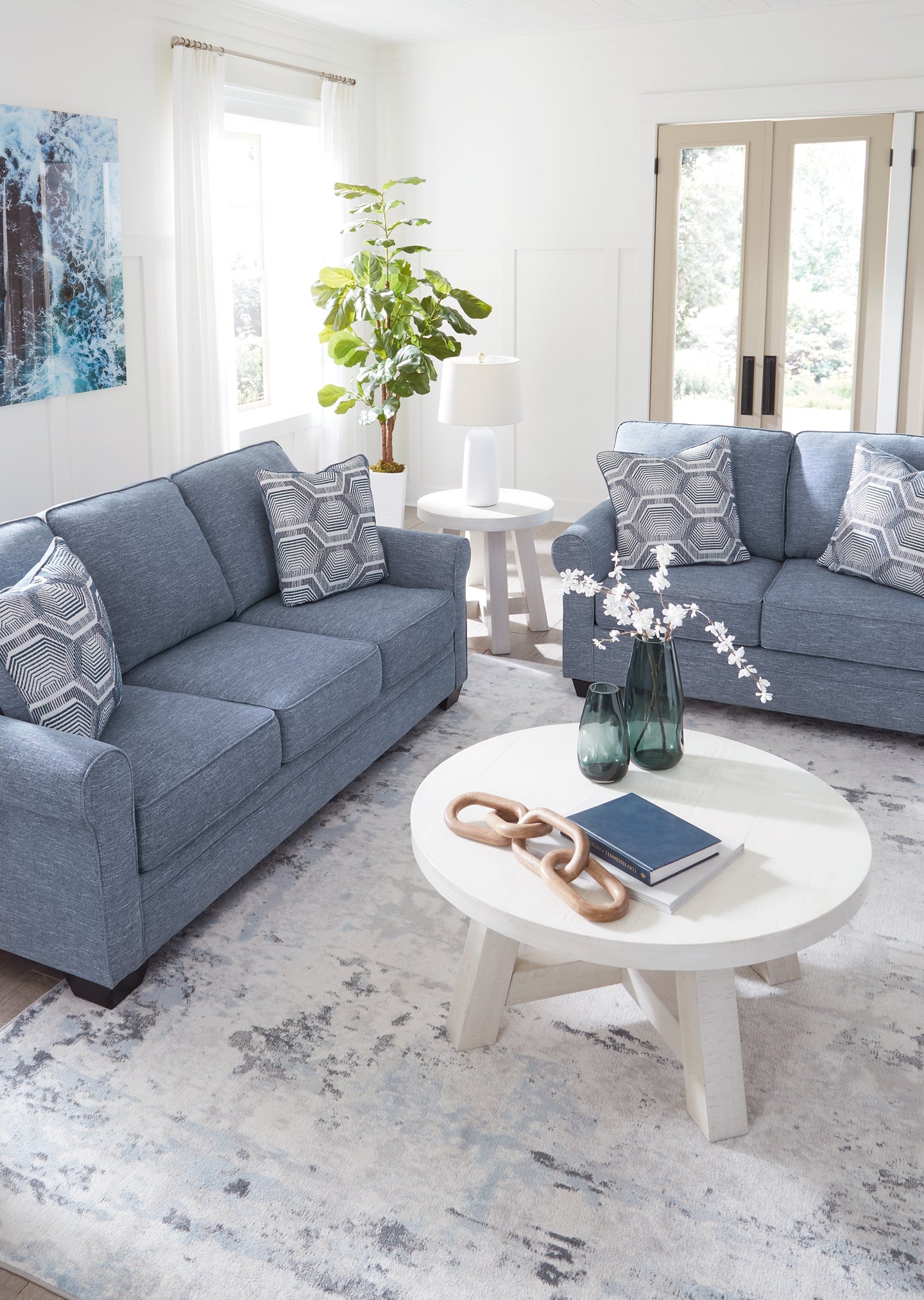 Carissa Manor Sofa and Loveseat