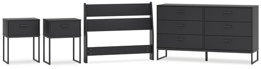 Ashley Express - Socalle Twin Panel Headboard with Dresser and 2 Nightstands