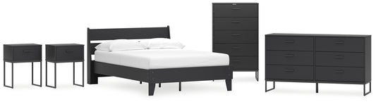 Ashley Express - Socalle Full Panel Platform Bed with Dresser, Chest and 2 Nightstands