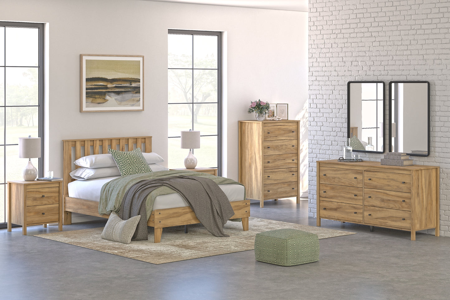 Ashley Express - Bermacy Full Platform Bed with Dresser and Nightstand