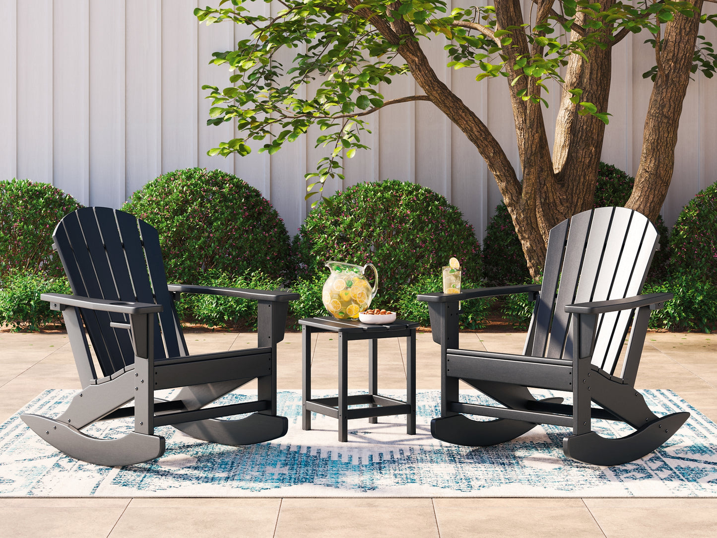 Ashley Express - Sundown Treasure 2 Outdoor Chairs with End Table