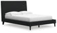 Cadmori Full Upholstered Bed with Mirrored Dresser and 2 Nightstands