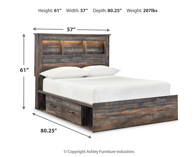 Drystan  Bookcase Bed With 2 Storage Drawers