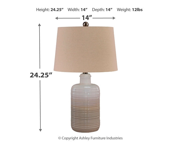 Ashley Express - Marnina Ceramic Table Lamp (2/CN)