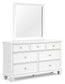 Fortman Twin Panel Bed with Mirrored Dresser and 2 Nightstands